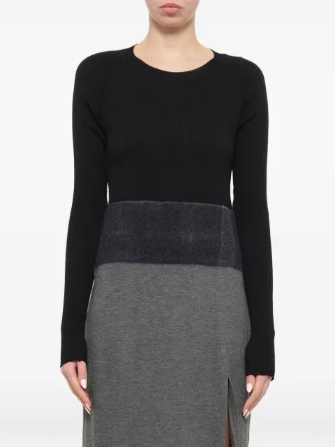 Neil Barrett ribbed side-slit midi dress