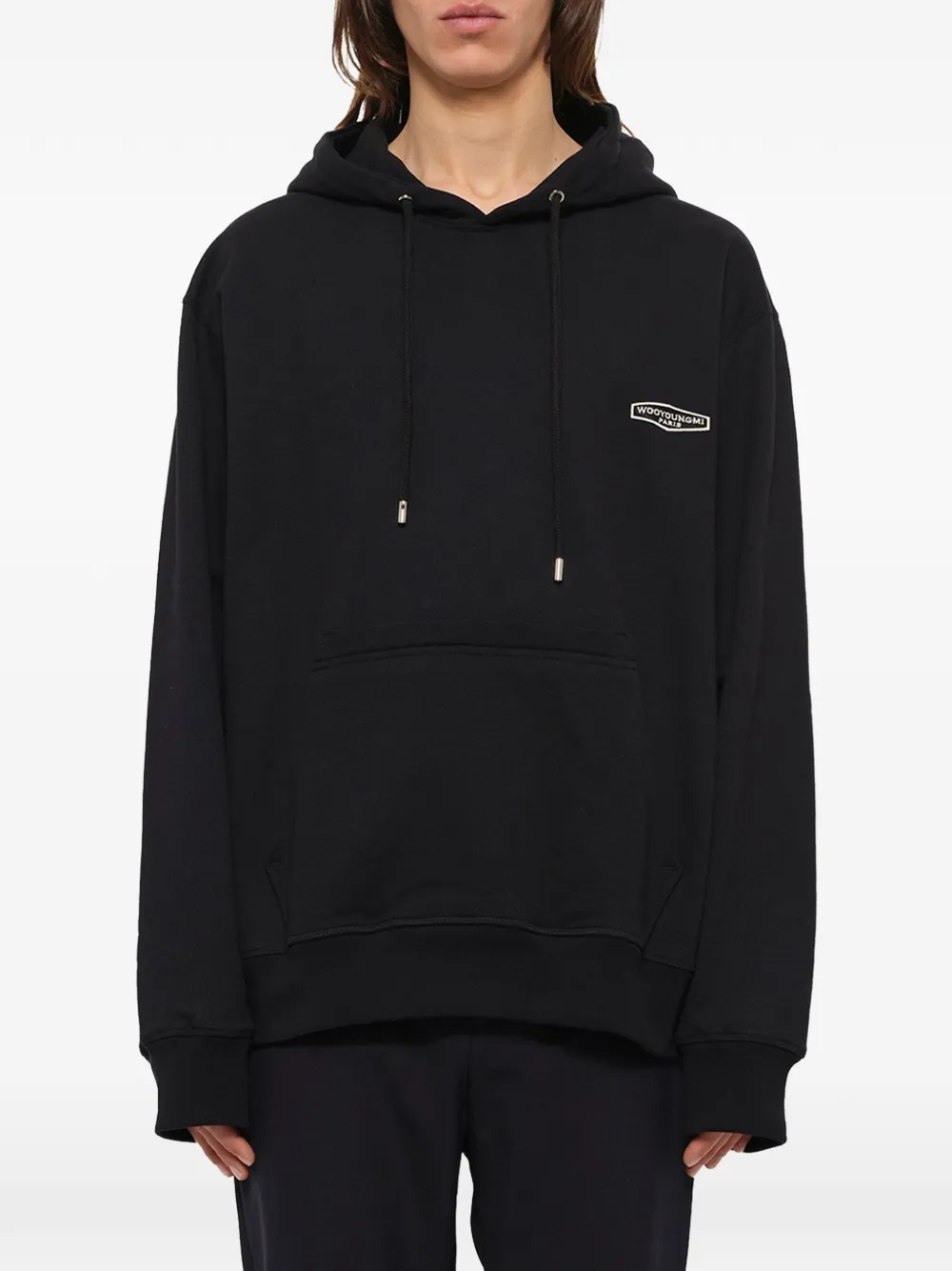 Wooyoungmi logo-print hoodie - Schwarz