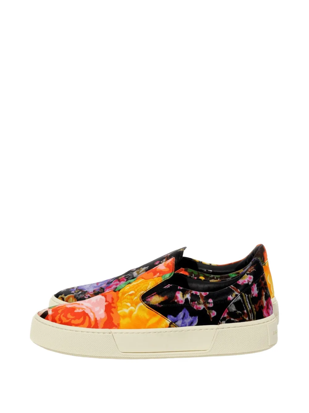 Balenciaga floral-print slip-on sneakers - Schwarz