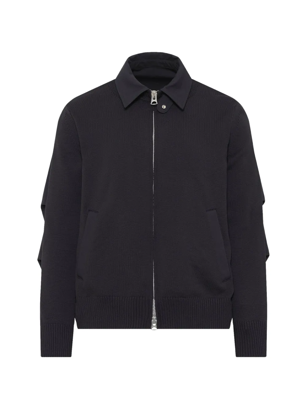 sacai Weathercloth X knit jacket - Schwarz