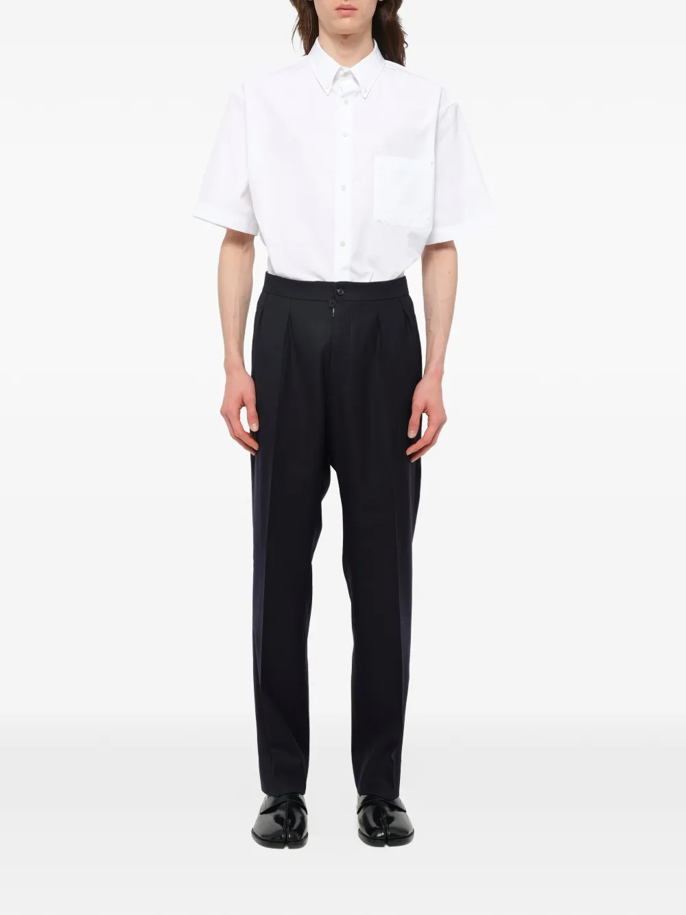 Maison Margiela Wollen plooibroek Blauw