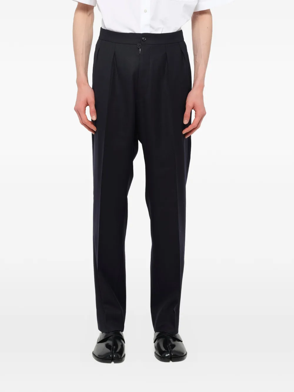 Maison Margiela Wollen plooibroek Blauw