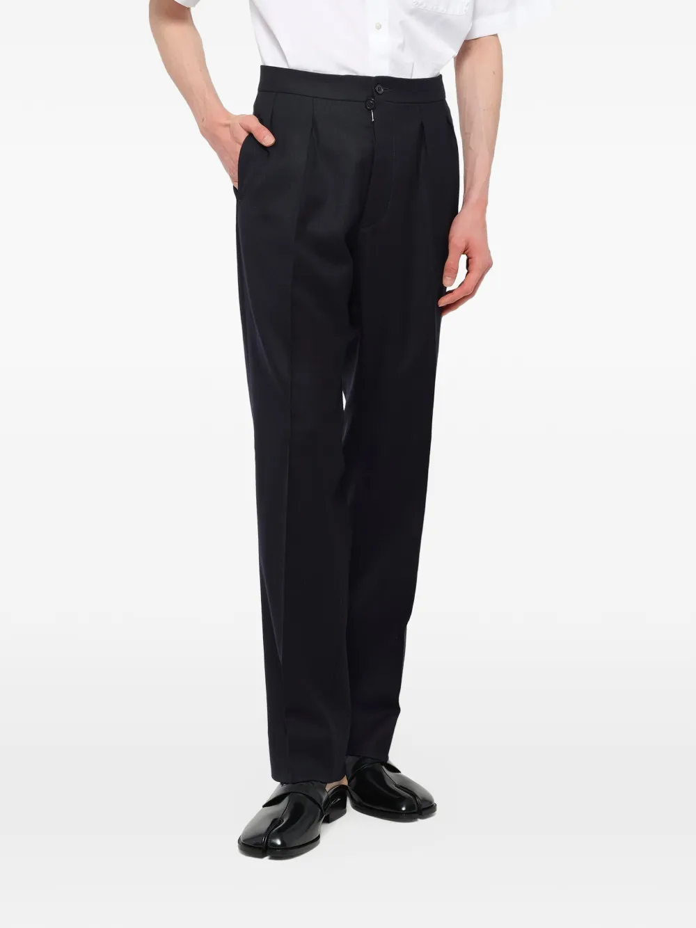 Maison Margiela Wollen plooibroek Blauw