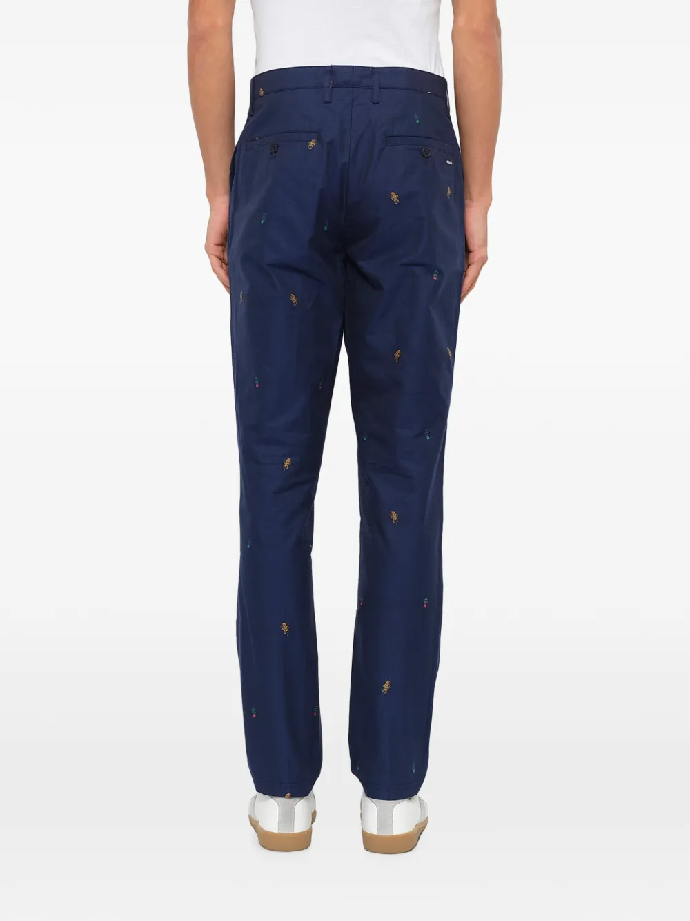 Kenzo Broek met borduurwerk Blauw