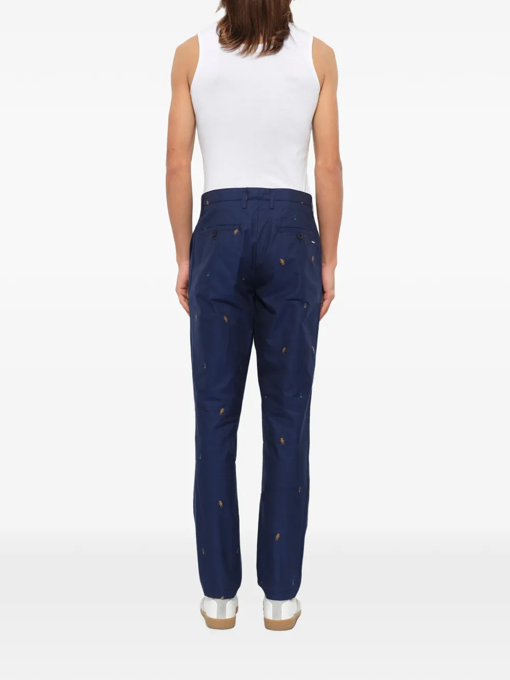 Kenzo Broek met borduurwerk Blauw