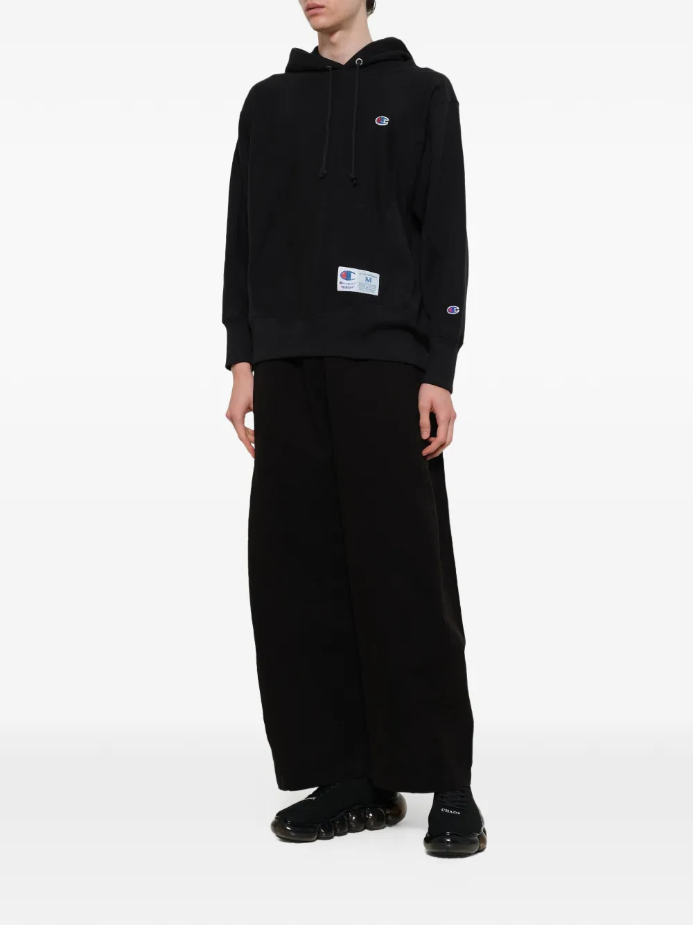 Undercover x UC hoodie met logopatch en trekkoord Zwart
