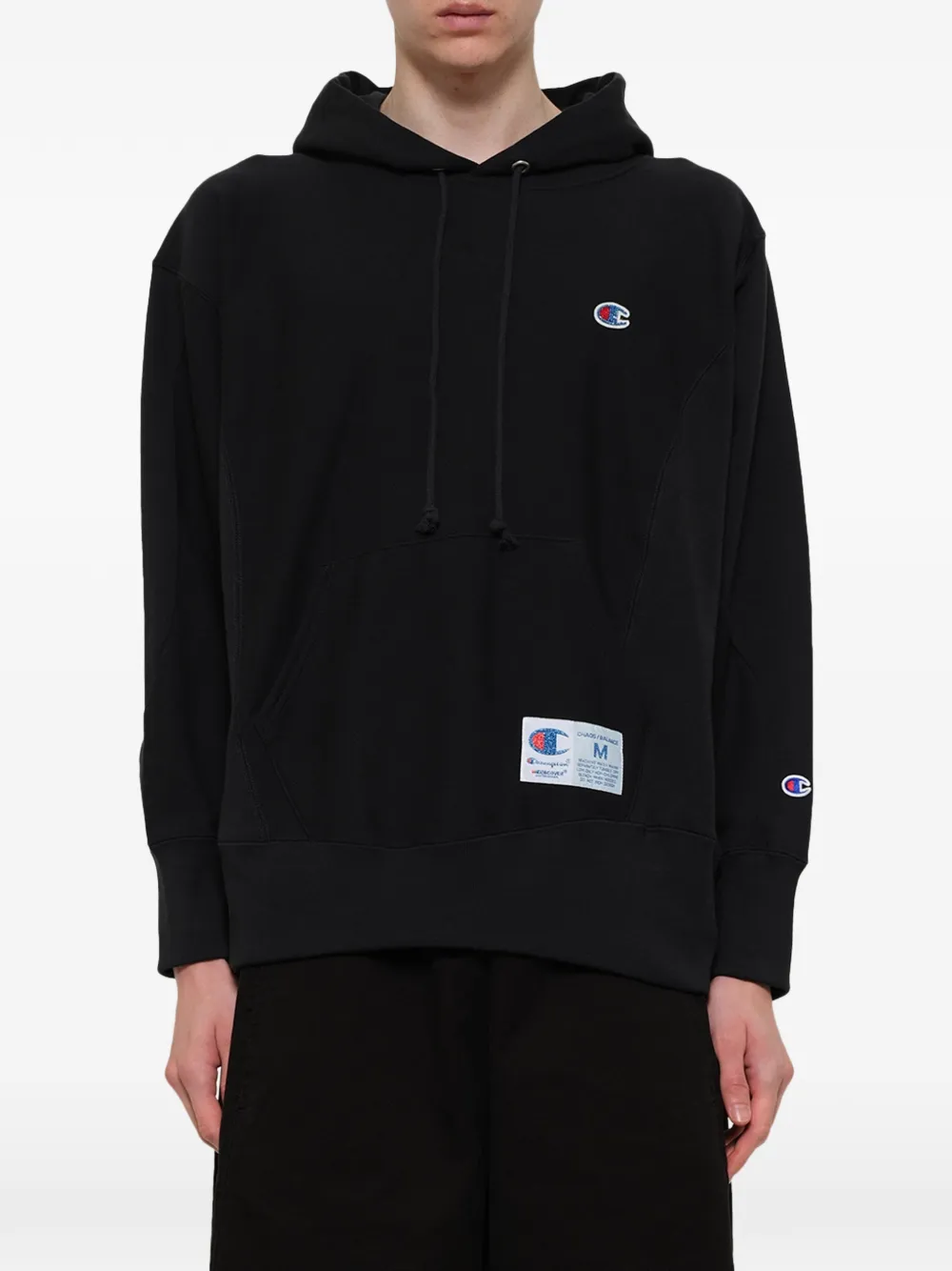 Undercover x UC hoodie met logopatch en trekkoord Zwart