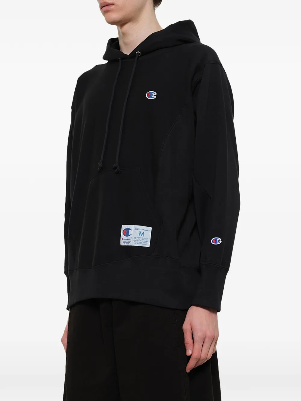 Undercover x UC hoodie met logopatch en trekkoord Zwart