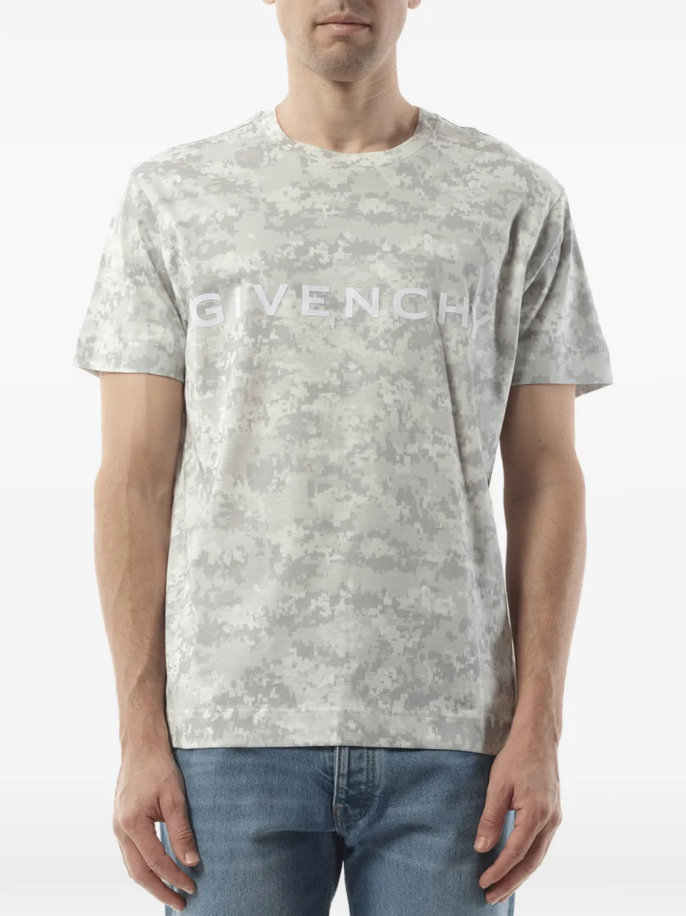 Givenchy T-shirt met camouflageprint Grijs
