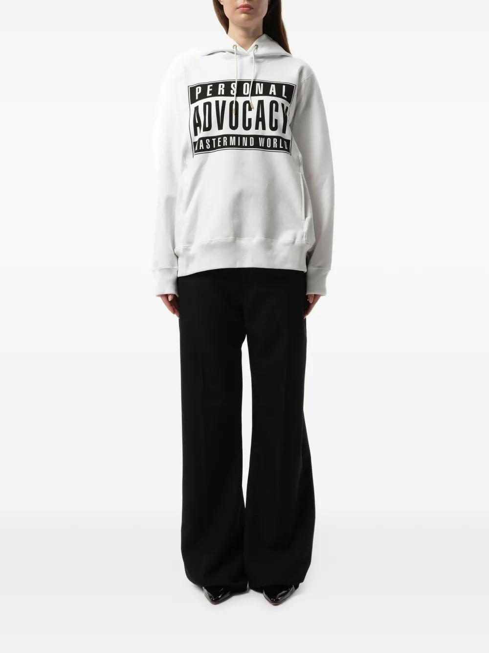 Mastermind Japan Hoodie met print Wit