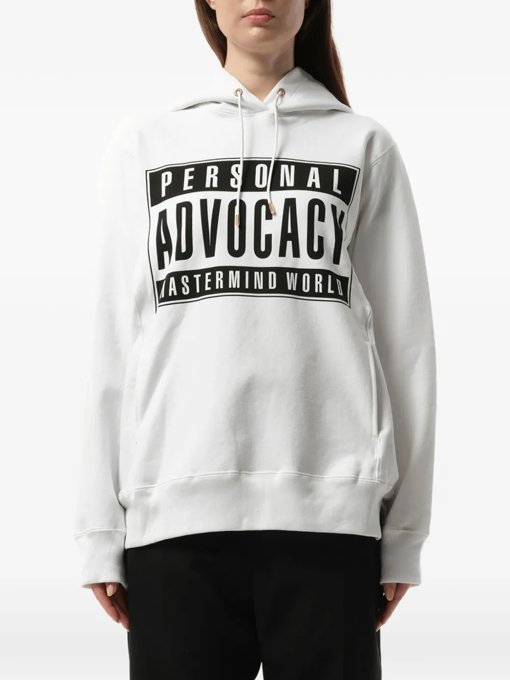 Mastermind Japan graphic-print hoodie - White