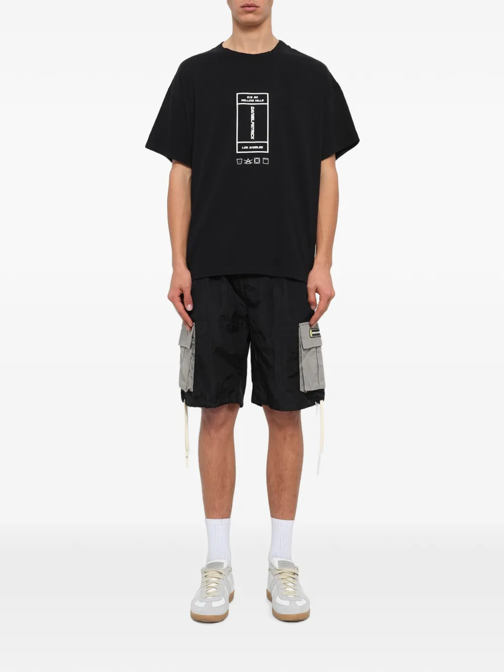 Daniel Patrick Rolling Hills T-shirt met logo-print Zwart