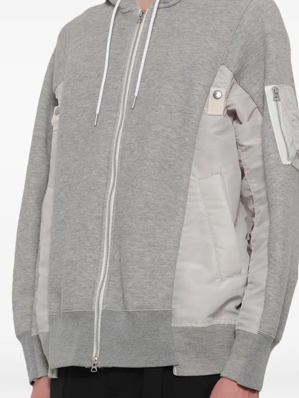 Sacai パネル パーカー | グレー | FARFETCH JP