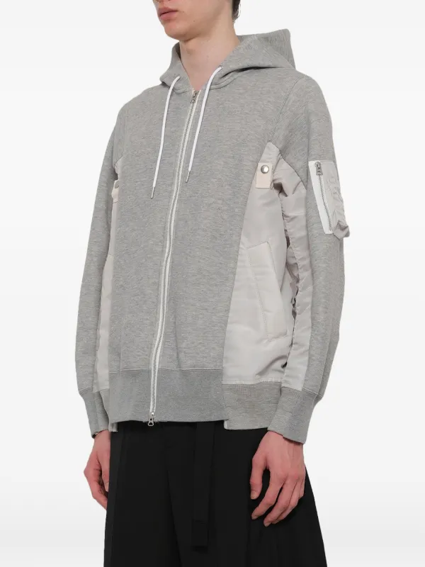 Sacai パネル パーカー | グレー | FARFETCH JP