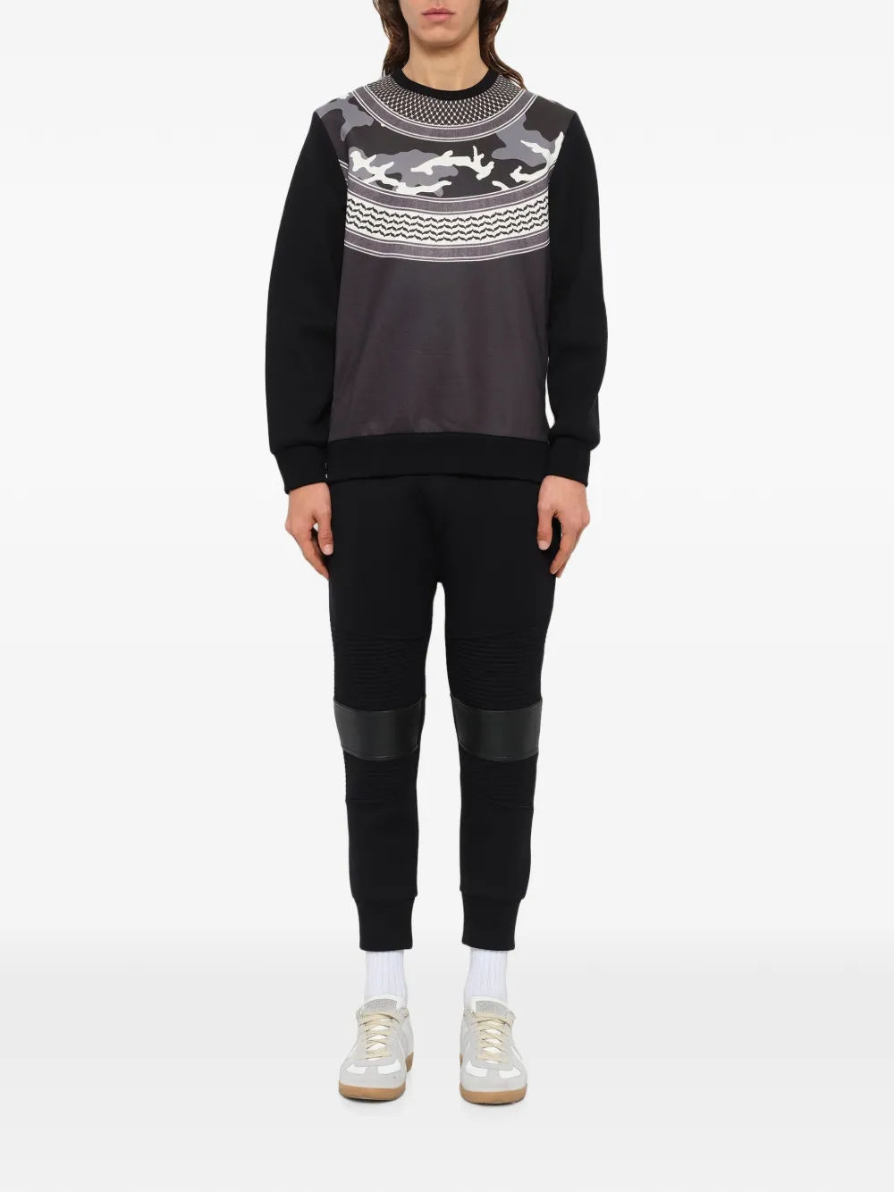 Neil Barrett Sweater met camouflageprint Zwart