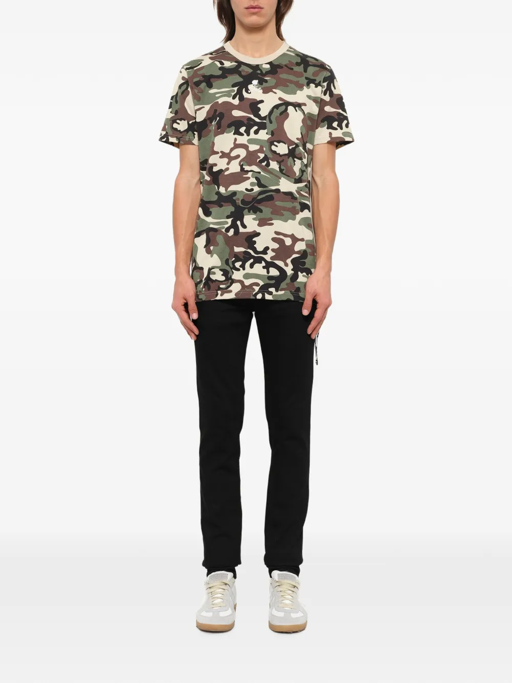 Mastermind Japan camouflage-print logo-print T-shirt Beige