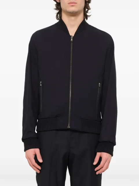 Wooyoungmi zip-up ribbed-trim jacket