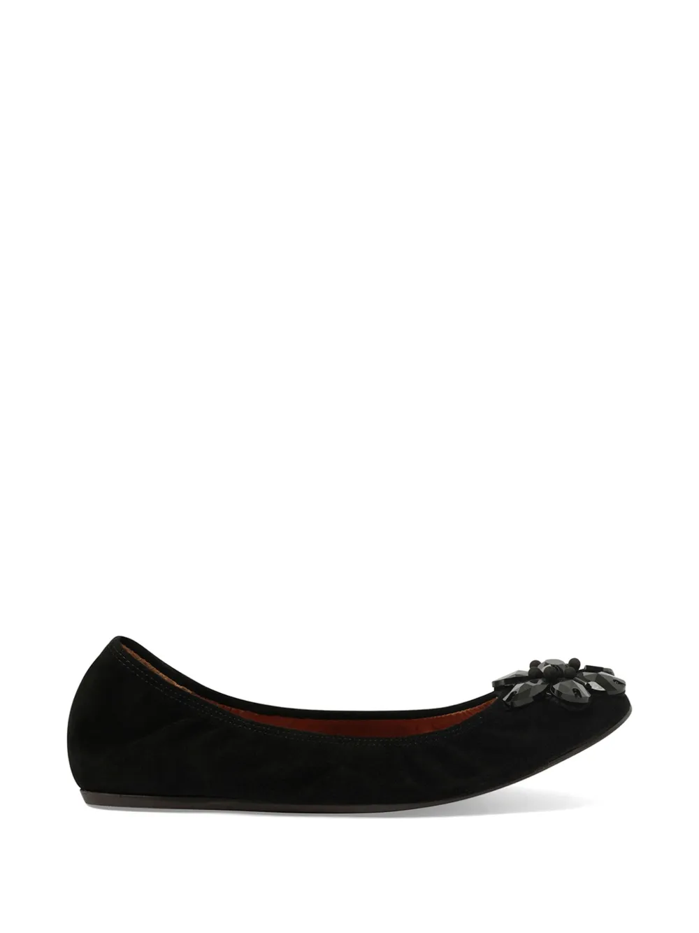 Lanvin embroidered ballet flats - Nero