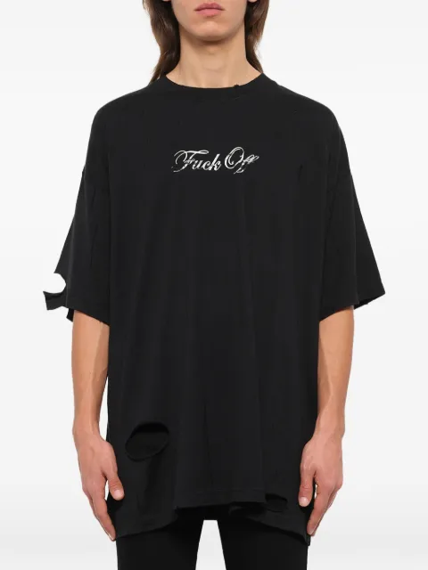 Mastermind Japan distressed skull-print T-shirt