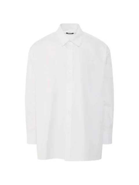We11done logo-print cotton shirt