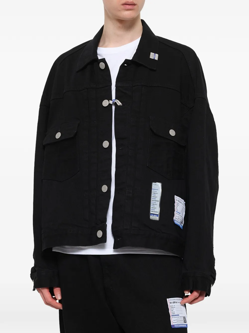 Maison MIHARA YASUHIRO Denim jack Zwart
