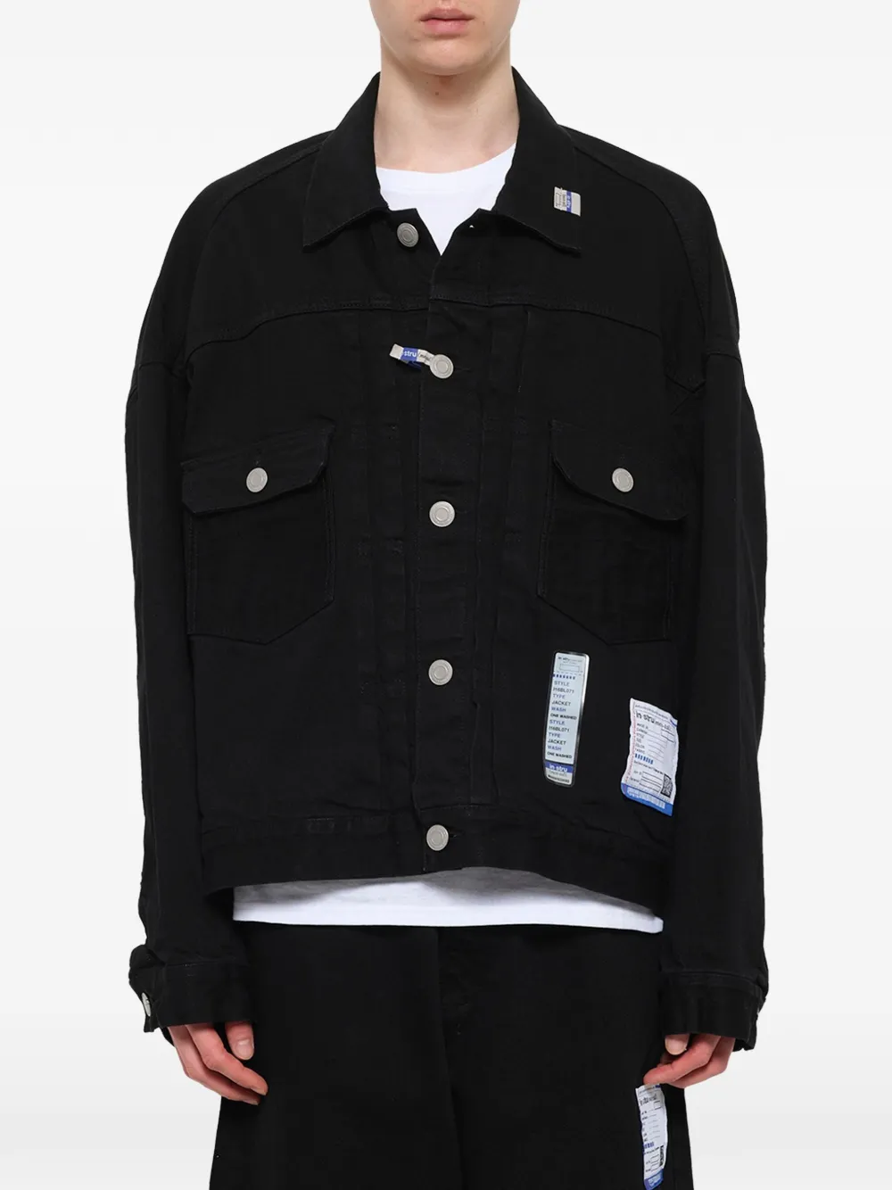 Maison MIHARA YASUHIRO Denim jack Zwart