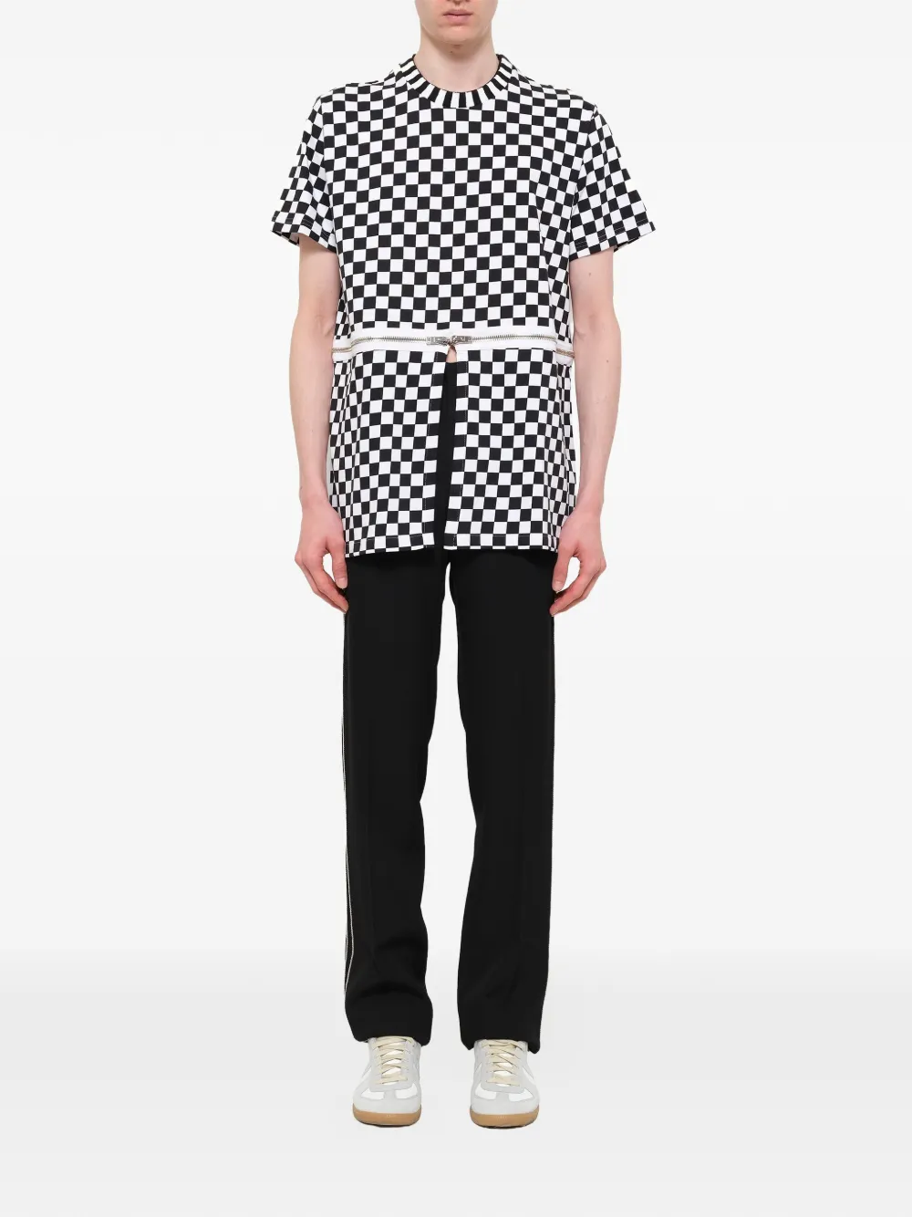 Givenchy Podium geruit T-shirt Zwart