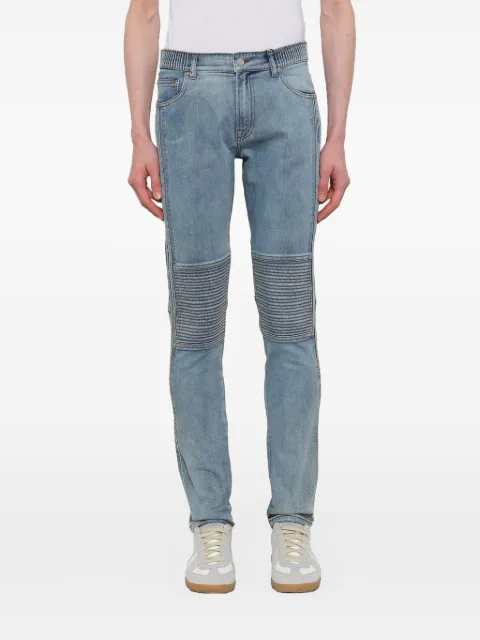 Kenzo ribbed-panel slim-fit jeans