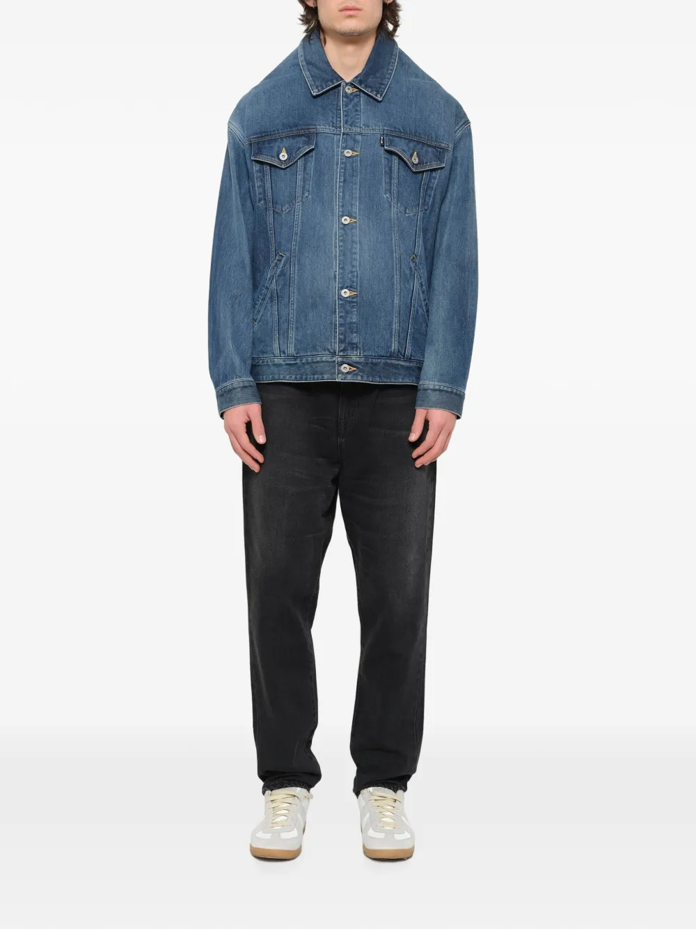 Doublet Head Drop denim jack Blauw