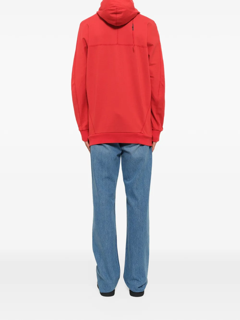 11 By Boris Bidjan Saberi drop-shoulder drawstring hoodie Rood