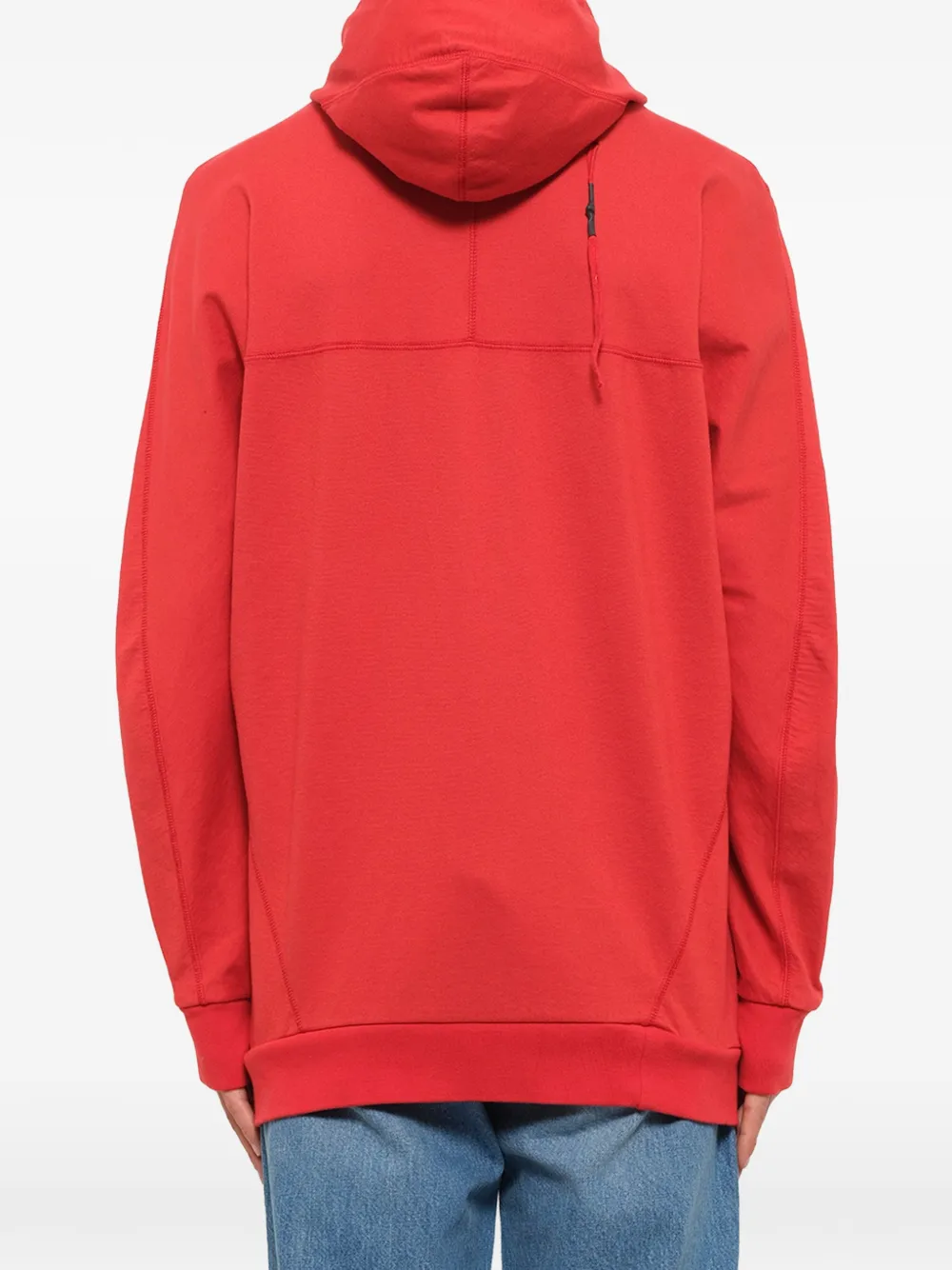 11 By Boris Bidjan Saberi drop-shoulder drawstring hoodie Rood