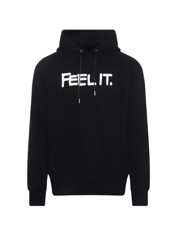Sacai Eric Haze Slogan-print Hoodie in Black