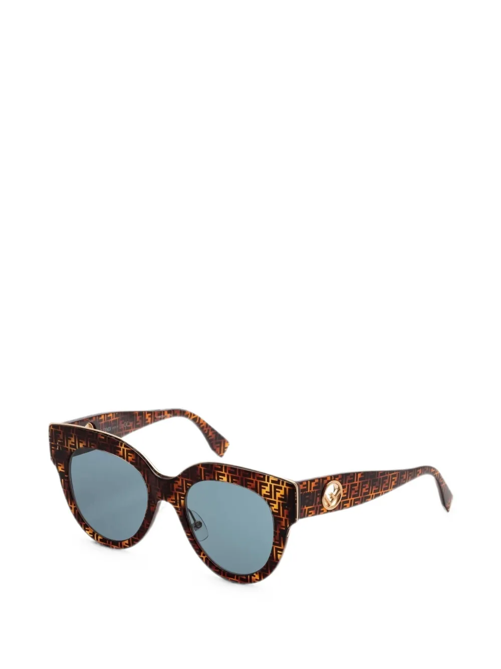 FENDI Zonnebril met cat-eye montuur en FF-monogram Bruin