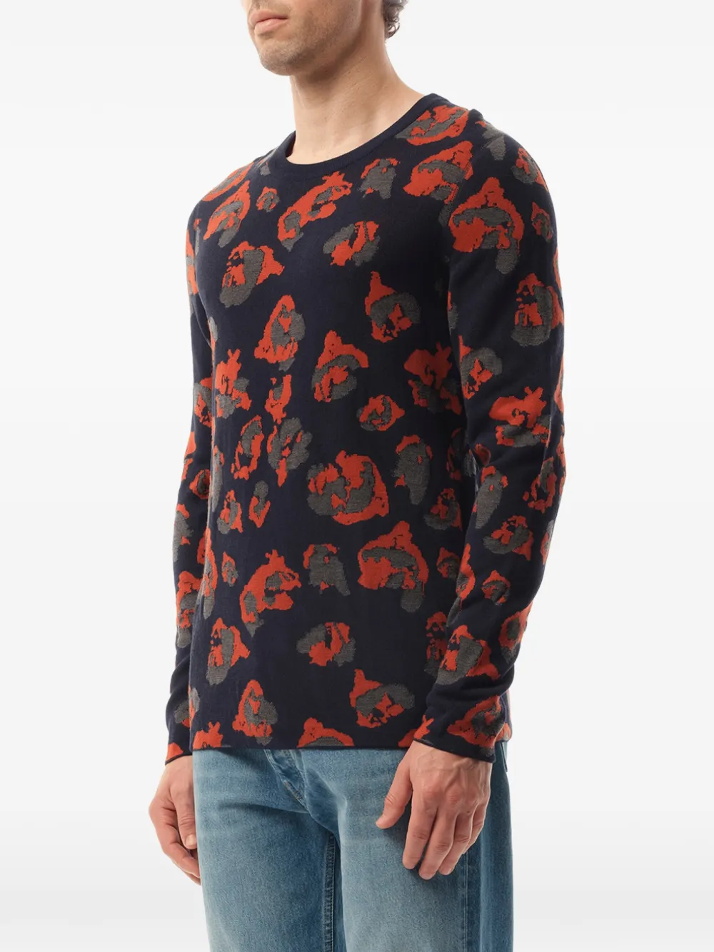 Lanvin Trui met luipaardjacquard Blauw