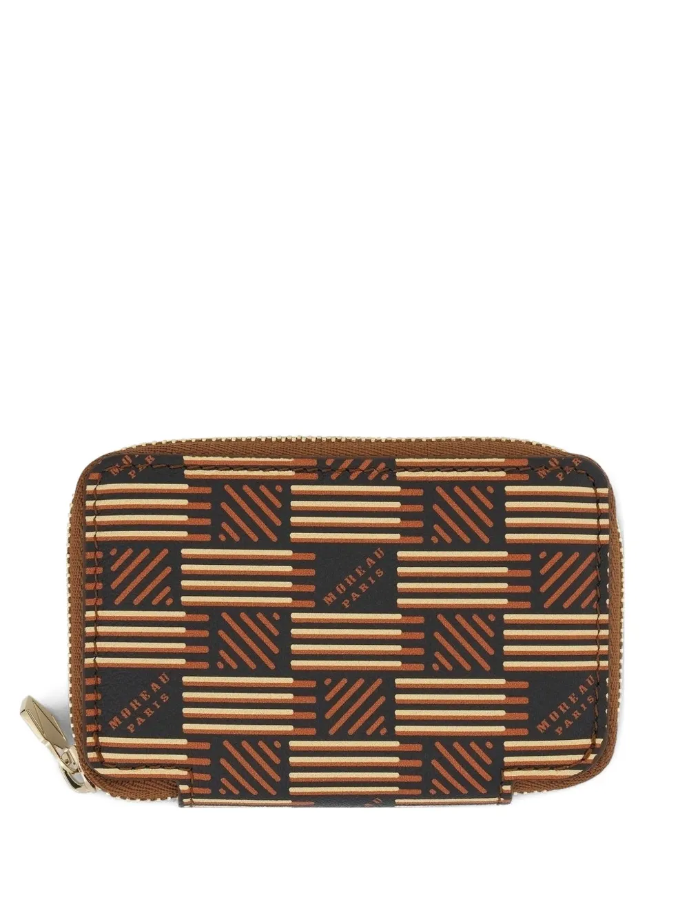 Moreau monogram-print zip-around wallet - Nero