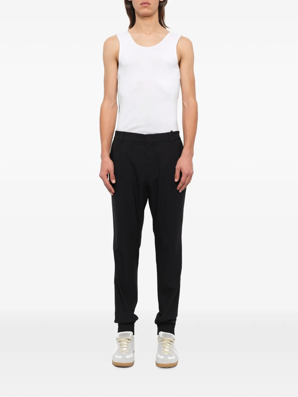 Juun.J Broek met elastische cuffs Zwart