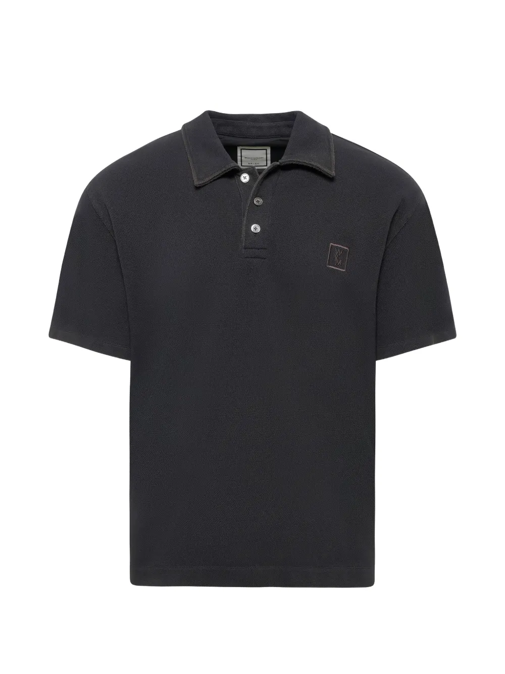 Wooyoungmi Mud Paint polo shirt - Nero