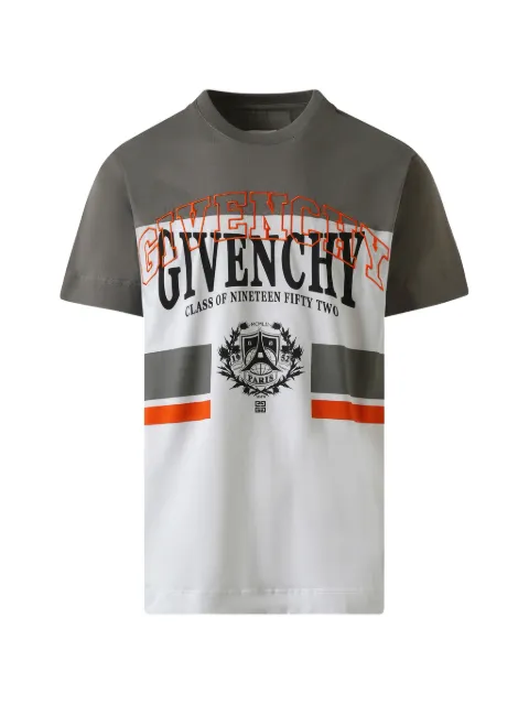 Givenchy college-print striped T-shirt