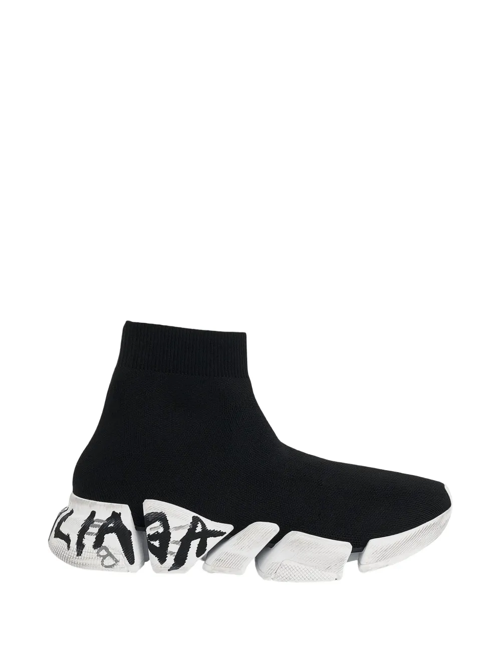 Balenciaga Speed 2.0 graffiti sneakers Zwart
