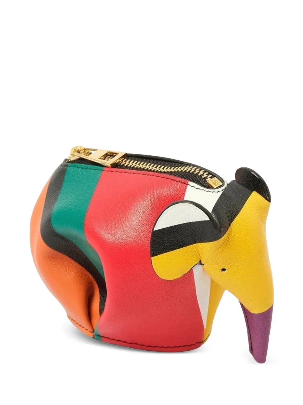 LOEWE Elephant striped coin purse - Rosso