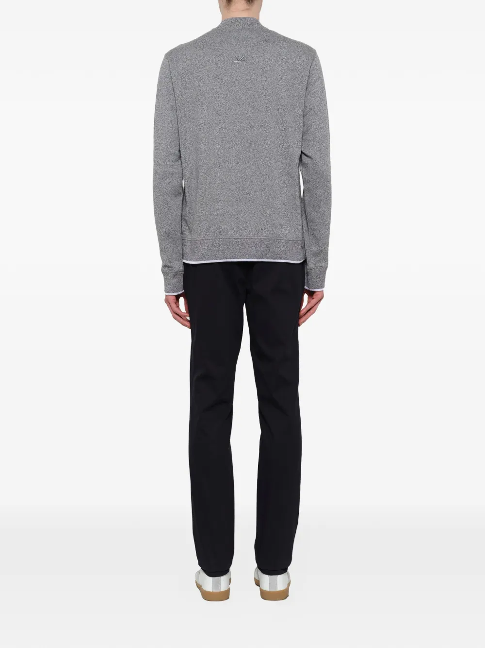 Kenzo Bomberjack met tijgerpatch en rits Grijs