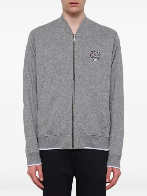 Kenzo Tiger-patch zip-up bomber jacket