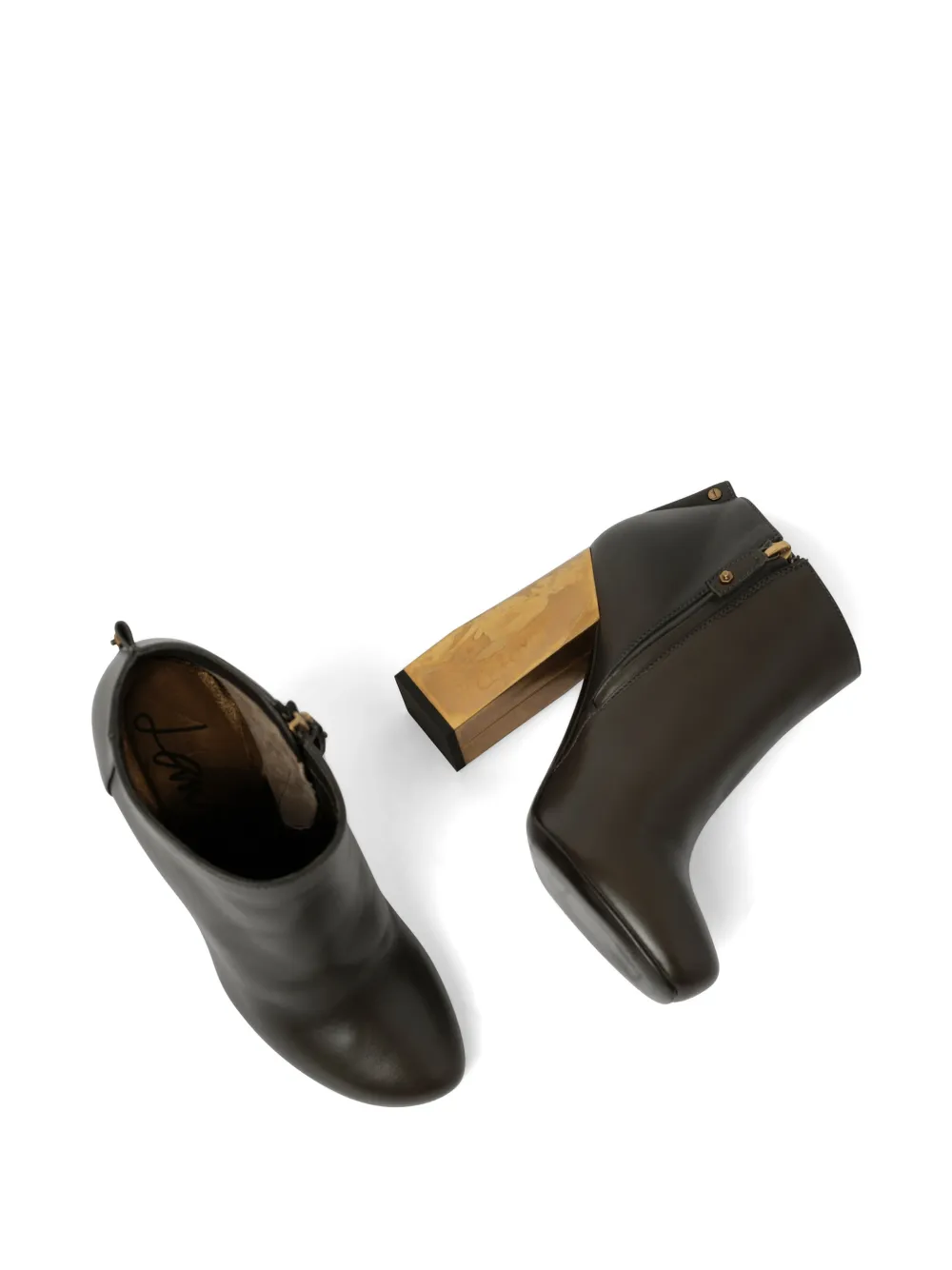 Lanvin sculptural-heel ankle boots Zwart