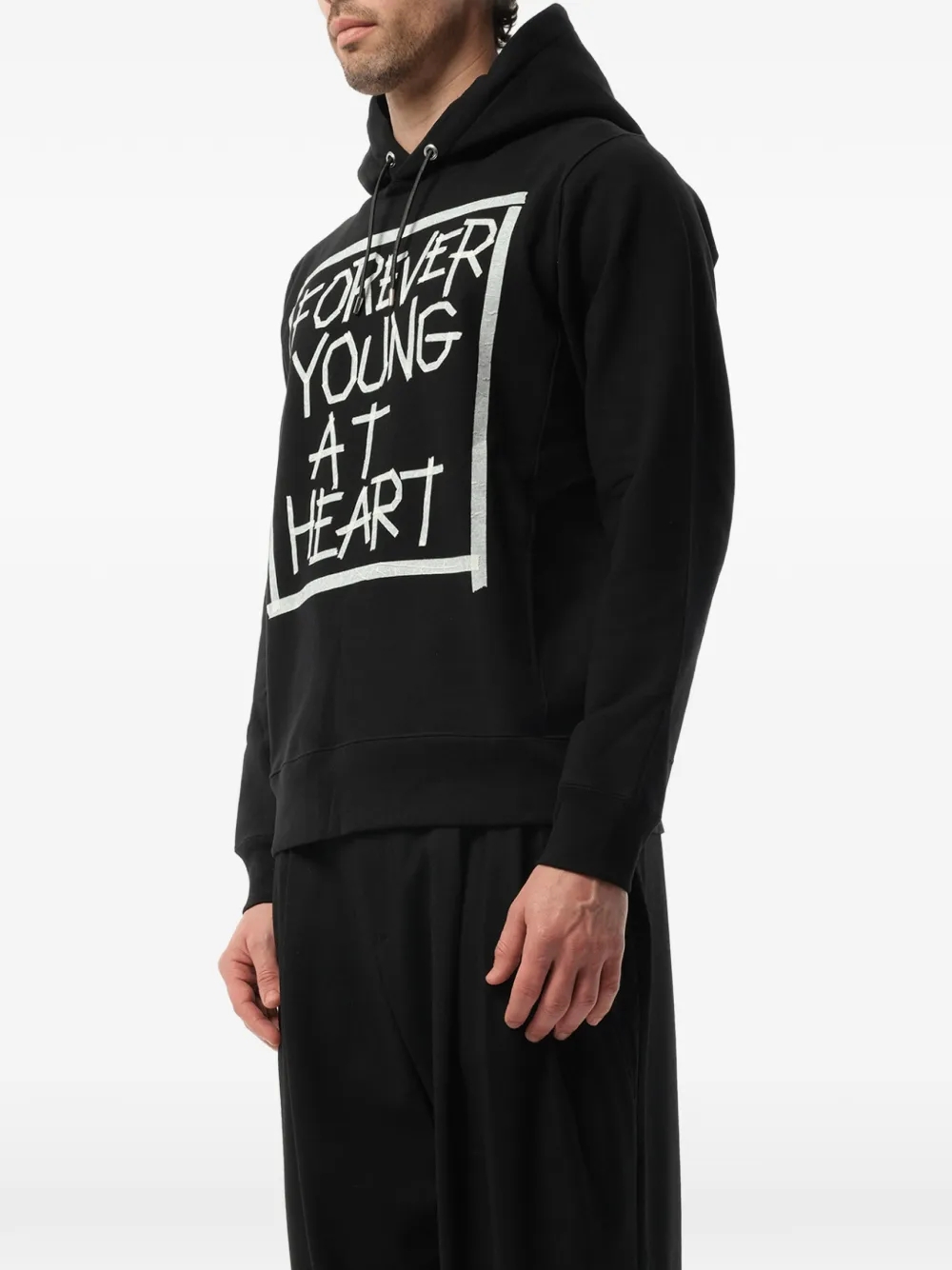 Mastermind Japan Hoodie met tekst en trekkoord Zwart