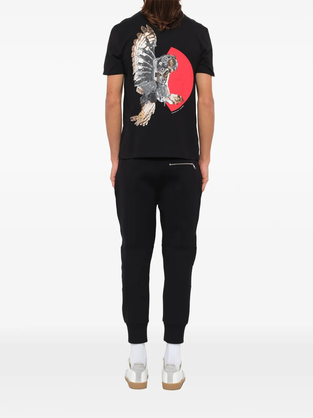 Neil Barrett T-shirt met uilprint Zwart