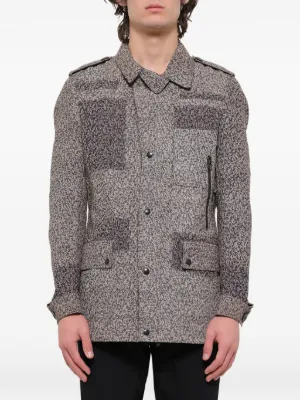 Saint Laurent Teddy Buttoned Bomber Jacket | Black | FARFETCH