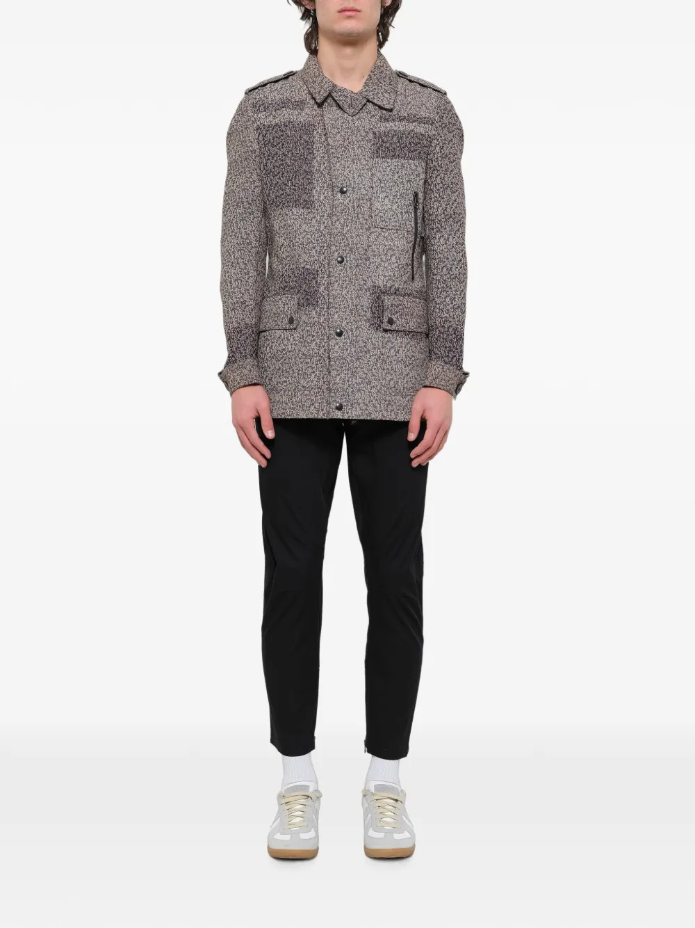 Lanvin Safari jack met verwassen effect Blauw