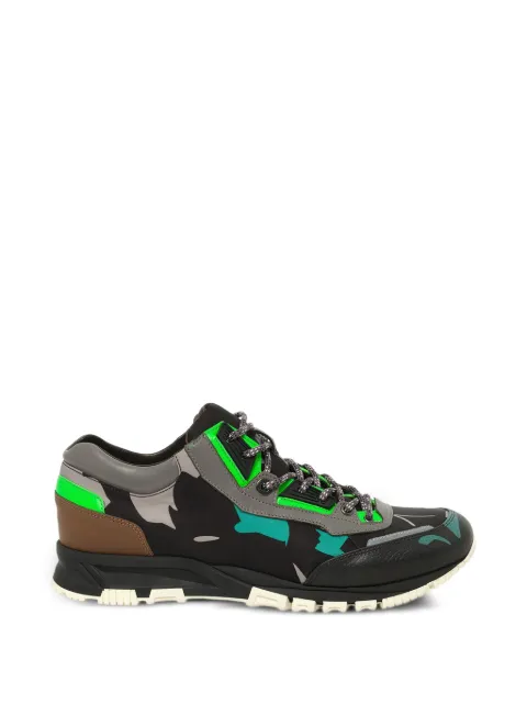 Lanvin zapatillas con estampado floral y ribete de cuero