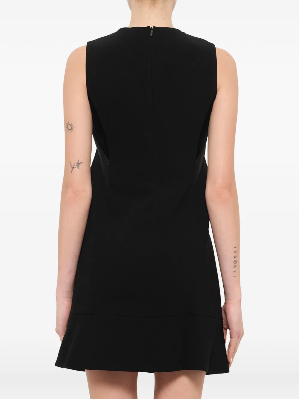 Neil Barrett mini-jurk met bliksemflits en vlakken Zwart