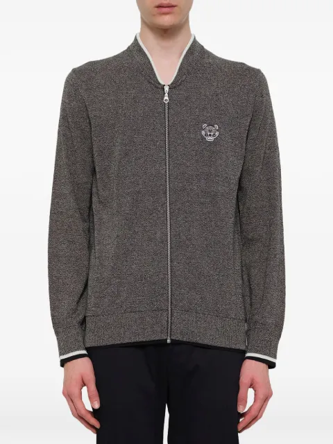 Kenzo tiger-patch zip-up cardigan